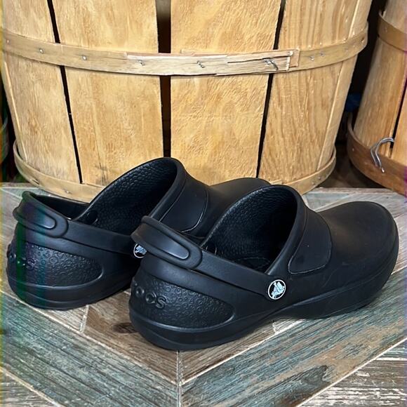 Crocs Mercy Black Slip Resistant Safety Work Mules Clogs Shoes Womens Size 6 - Picture 5 of 12